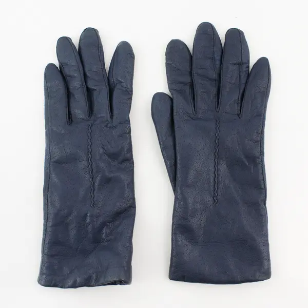 Fownes Brothers Blue Genuine Leather Gloves Women's Medium Flawed