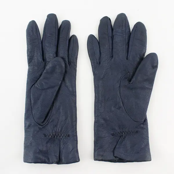 Fownes Brothers Blue Genuine Leather Gloves Women's Medium Flawed