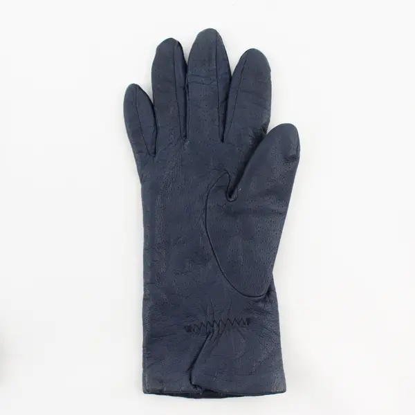 Fownes Brothers Blue Genuine Leather Gloves Women's Medium Flawed