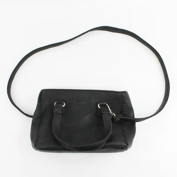 Esprit Small Black Faux Leather Crossbody Purse