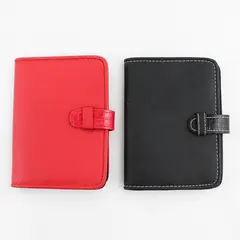 Lot of 2 Faux Leather Photo Albums Red and Black 4" x 6" Photos