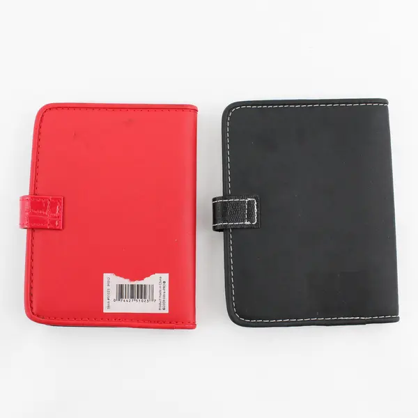 Lot of 2 Faux Leather Photo Albums Red and Black 4" x 6" Photos
