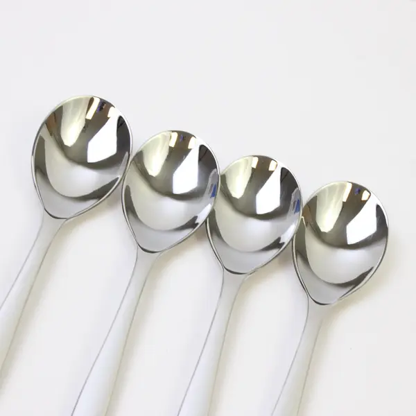 Lot of 4 Nambe Flatware Aidan Pattern 18/10 SS Oval Soup Spoons 8" New