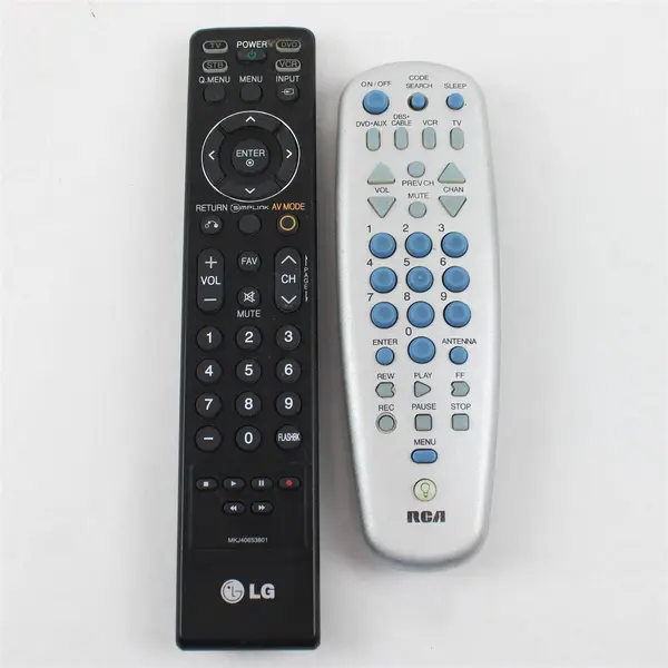 Lot of 2 RCA Universal (RCU300TMS/RCU704MS2N) & LG MKJ40653801 Remotes