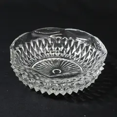 Indiana Glass Clear Diamond Point Mayonnaise Bowl Underplate 