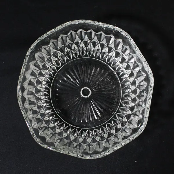Indiana Glass Clear Diamond Point Mayonnaise Bowl Underplate 