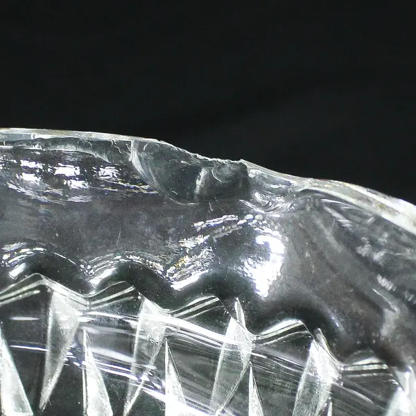 Indiana Glass Clear Diamond Point Mayonnaise Bowl Underplate 