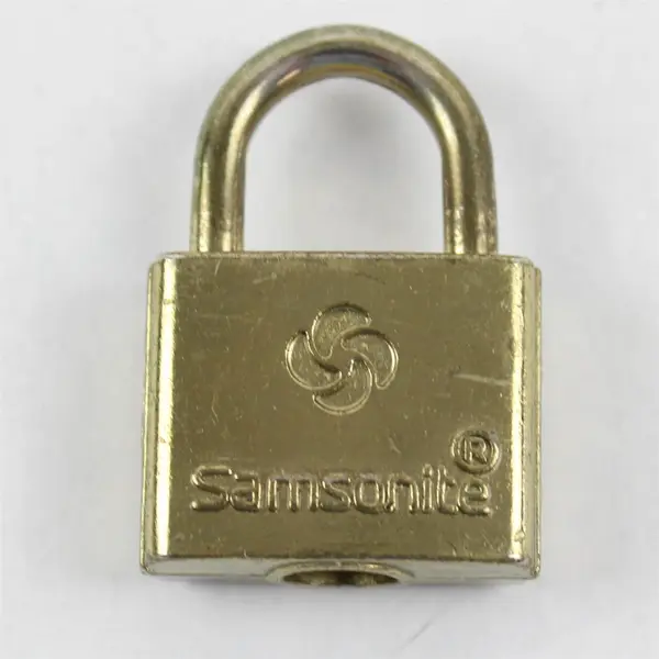 Vintage Samsonite Brass Luggage Padlock w/ Key