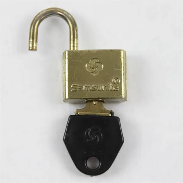 Vintage Samsonite Brass Luggage Padlock w/ Key