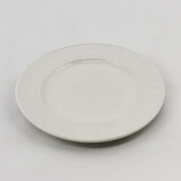 Totally Today Brand TTO12 Pattern White Ceramic Bread & Butter Plate 6.75" Dia