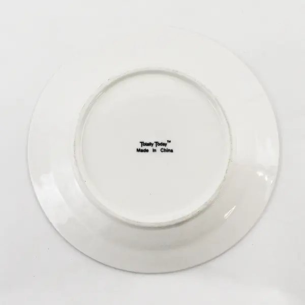 Totally Today Brand TTO12 Pattern White Ceramic Bread & Butter Plate 6.75" Dia