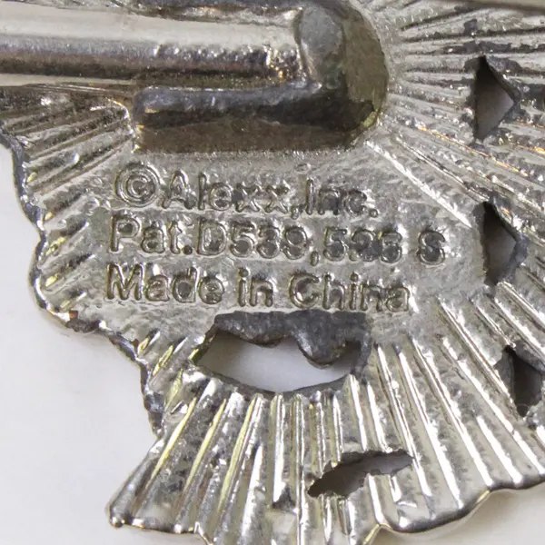 Lot of 2 Silver-Tone Key Purse Charms Crown Acrylic Stones 2.5in