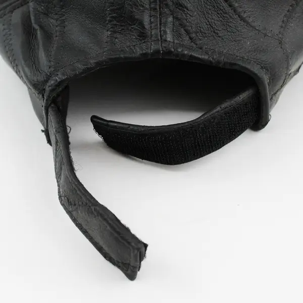 Vintage God Bless America Strap Back Adult Cap One Size Black Leather 
