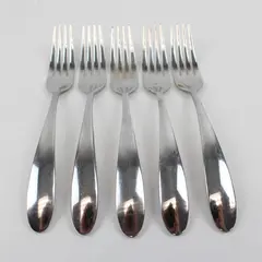 Set of 5 Oneida London Stainless Salad Forks 7.25in Pre-Owned