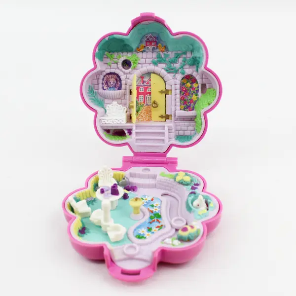 3 Polly Pocket Compacts No Figures Hair Salon Secret Garden Pandas Parade