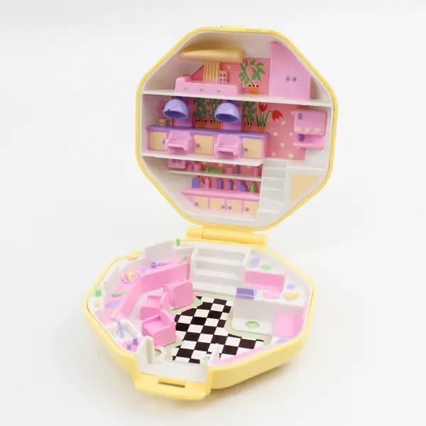 3 Polly Pocket Compacts No Figures Hair Salon Secret Garden Pandas Parade