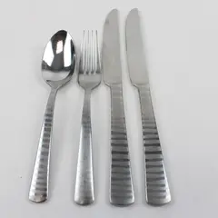 Lot of 4 Oneida Lynx Stainless Flatware 2 French Knives, Salad Fork, Soup Spoon