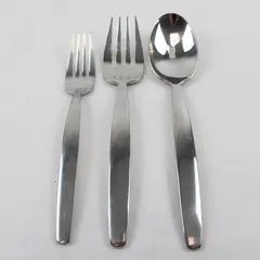 Lot of 3 Oneida Leda Stainless Flatware 2 Forks  & 1 Pierced Tablespoon