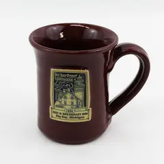 Deneen Pottery Big Bay Point Lighthouse Michigan Red Ceramic Mug