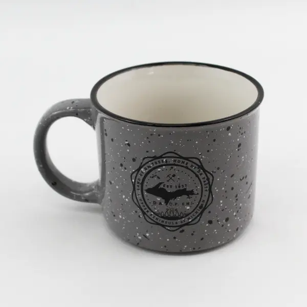 Michigan Upper Peninsula Yooper Gray Ceramic Coffee Mug