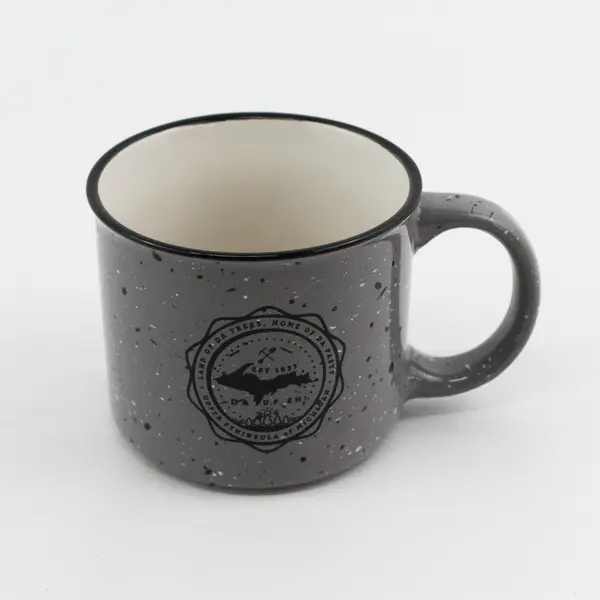 Michigan Upper Peninsula Yooper Gray Ceramic Coffee Mug