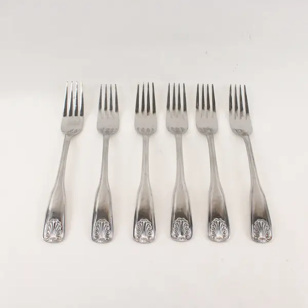 Set of 6 Oneida Laguna Stainless Steel Dinner Forks 8.5"