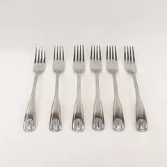 Set of 6 Oneida Laguna Stainless Steel Dinner Forks 8.5"
