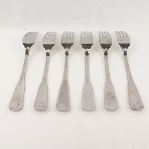 Set of 6 Oneida Laguna Stainless Steel Dinner Forks 8.5"