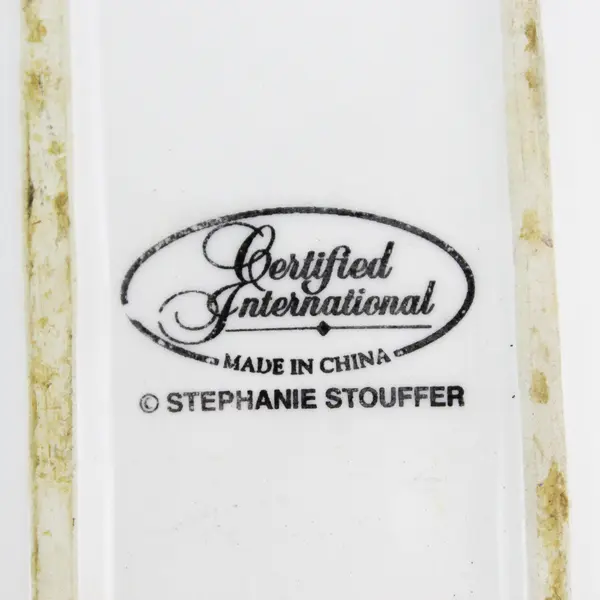 Certified International Stephanie Stouffer Bon Appetit Ceramic Bread Tray 16.5"