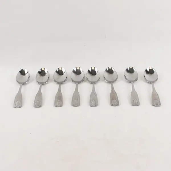Set of 8 Oneida Laguna Stainless Steel Teaspoons