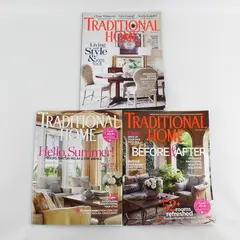 Lot of 3 Traditional Home Magazine Issues 2014 and 2016 Home Decor