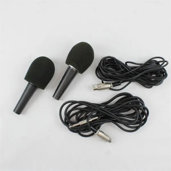 Lot of 2 Audio-Technica ATR30, Shure Cardioid Microphones Black Foam Windscreens