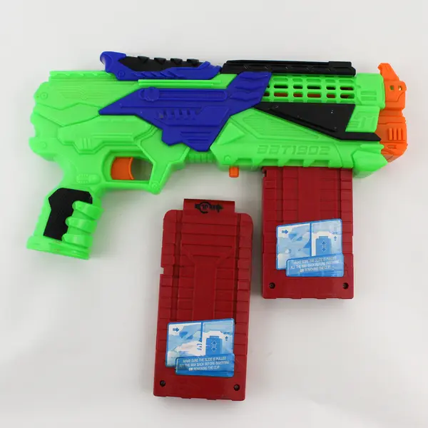 Buzz Bee Toy Gun BBT1902 Dart Gun Green Blue Orange w/ 2 Cartridges No Darts
