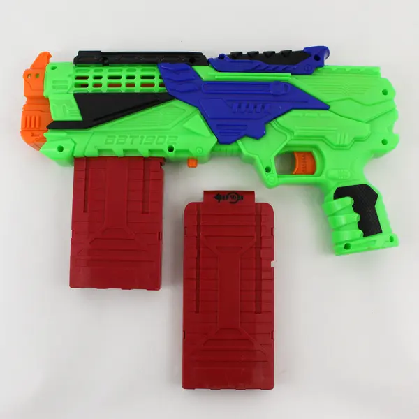 Buzz Bee Toy Gun BBT1902 Dart Gun Green Blue Orange w/ 2 Cartridges No Darts