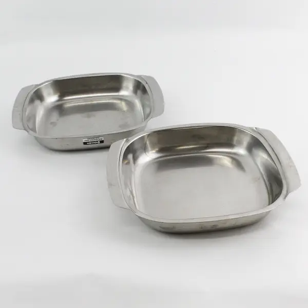 Set of 2 Vintage Selandia 18/8 Stainless Steel Handled Bowls