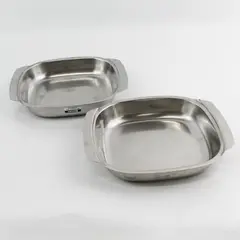 Set of 2 Vintage Selandia 18/8 Stainless Steel Handled Bowls