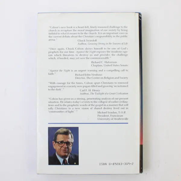 Against The Night, Charles Colson, Living in the New Dark Ages, HC, Good 