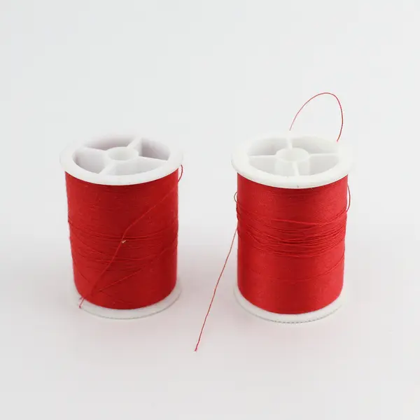 Lot of 4 Spools Coats & Clark Red Sewing Thread (3 Used, 1 New) 