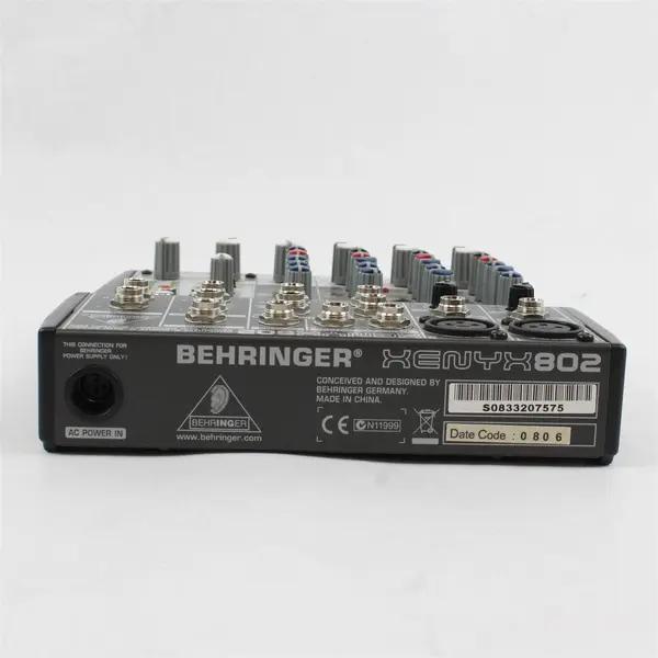Behringer XENYX 802 8-Input 2-Bus Analog Mixer Device Only Untested