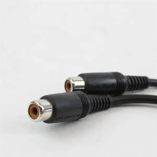 Lot of 2 6.35mm Stereo Female to Dual 6.35mm Mono Male Y Cables