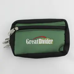 Great Divider Green and Black Pouch with Clip