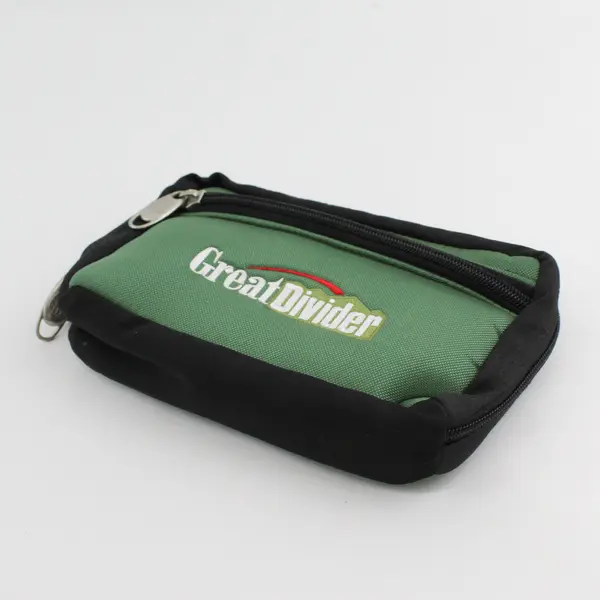 Great Divider Green and Black Pouch with Clip