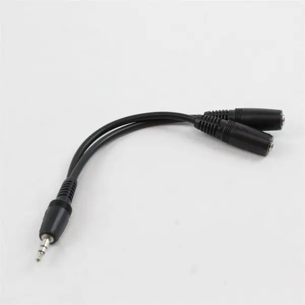 Lot of 2 Audio Cables RCA to Bare Wire & 3.5mm Y-Splitter Male to 2 Female