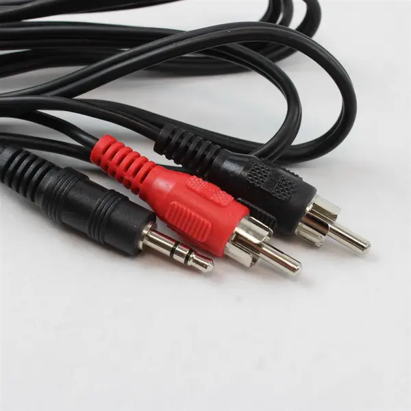 Lot of 2 Audio Cables RCA to Bare Wire & 3.5mm Y-Splitter Male to 2 Female