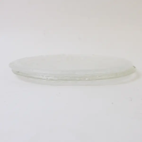 Lot Of 2 Federal Glass Company Unknown Pattern Round Salad Plates 7.25" Diameter