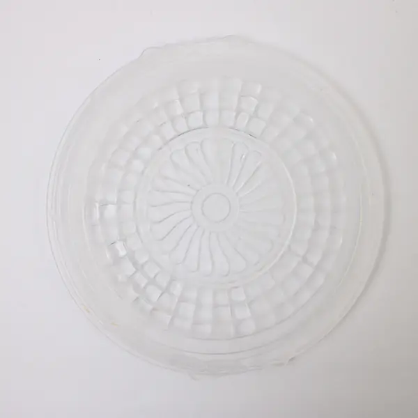 Lot Of 2 Federal Glass Company Unknown Pattern Round Salad Plates 7.25" Diameter