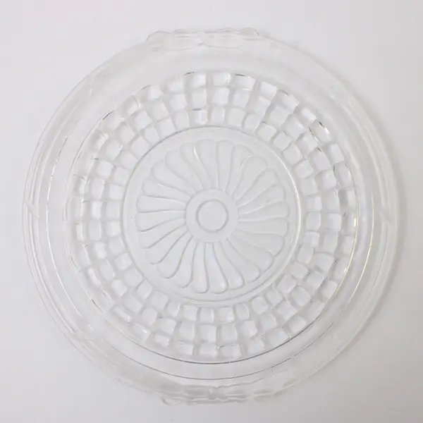 Lot Of 2 Federal Glass Company Unknown Pattern Round Salad Plates 7.25" Diameter