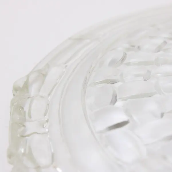 Lot Of 2 Federal Glass Company Unknown Pattern Round Salad Plates 7.25" Diameter
