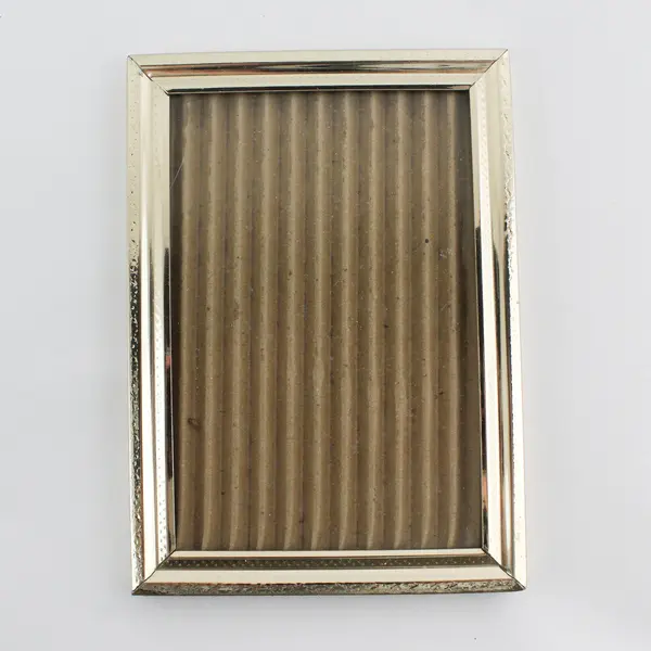 Lot of 2 Gold Tone Metal Standing Picture Photo Frames 5"x7" 