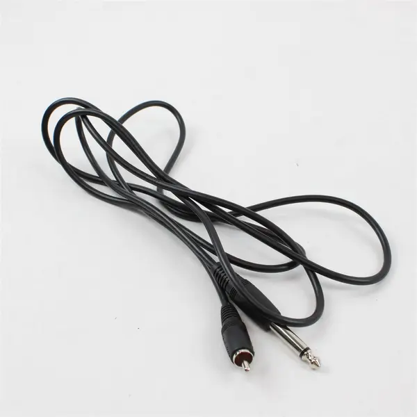 Lot of 2 A/V Cables 6.35mm Sync & RCA Composite - Used